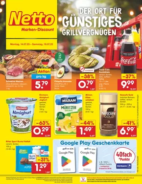 Netto Marken-Discount Katalog in Augsburg | Rabatte und Aktionen | 2025-07-14T00:00:00.000Z - 2025-07-19T00:00:00.000Z