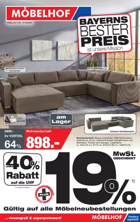 Möbelhof Katalog in Karlsruhe | 40% Rabatt Auf Dle UVP | 2025-07-15T00:00:00.000Z - 2025-08-01T00:00:00.000Z