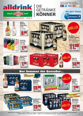 Profi Getränke Katalog in Delbrück | Exklusive Deals für unsere Kunden | 2025-07-20T00:00:00.000Z - 2025-08-02T00:00:00.000Z