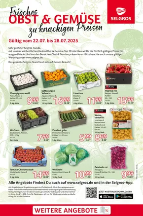 Selgros Katalog in Stuttgart | Obst & Gemüse | 2025-07-22T00:00:00.000Z - 2025-07-28T00:00:00.000Z