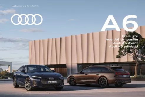 Audi Katalog | preisliste a6 limousine a6 avant a6 e hybrid | 2025-07-25T00:00:00.000Z - 2026-07-25T00:00:00.000Z