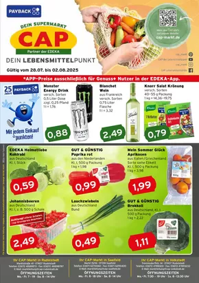 CAP Markt Katalog in Hamburg | Jetzt sparen mit unseren Deals | 2025-07-28T00:00:00.000Z - 2025-08-02T00:00:00.000Z
