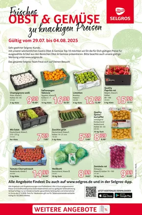 Selgros Katalog in Braunschweig | Obst & Gemüse | 2025-07-29T00:00:00.000Z - 2025-08-04T00:00:00.000Z