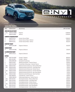 Honda Katalog in Mannheim | Honda e:NY1 ZUBEHÖR-PREISLISTE | 2025-07-30T00:00:00.000Z - 2026-07-30T00:00:00.000Z