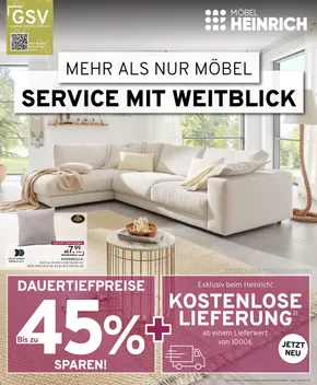 Möbel Heinrich Katalog in München | Möbel Heinrich flugblatt | 2025-07-30T00:00:00.000Z - 2025-08-24T00:00:00.000Z