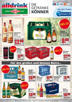 alldrink Katalog in Groß-Zimmern | Exklusive Deals und Schnäppchen | 2025-08-03T00:00:00.000Z - 2025-08-16T00:00:00.000Z