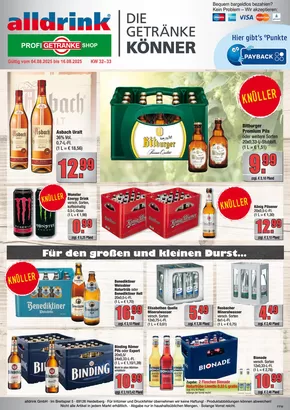 alldrink Katalog in Groß-Zimmern | Top-Deals und Rabatte | 2025-08-03T00:00:00.000Z - 2025-08-16T00:00:00.000Z