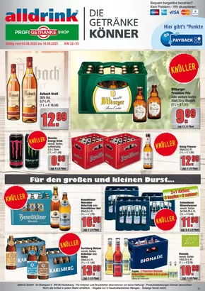 alldrink Katalog in Groß-Zimmern | Tolle Rabatte auf ausgewählte Produkte | 2025-08-03T00:00:00.000Z - 2025-08-16T00:00:00.000Z