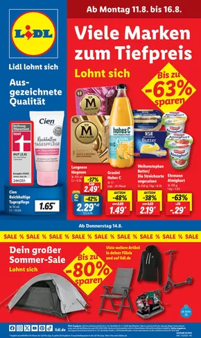 Lidl Katalog | Exklusive Deals und Schnäppchen | 2025-08-11T00:00:00.000Z - 2025-08-16T00:00:00.000Z