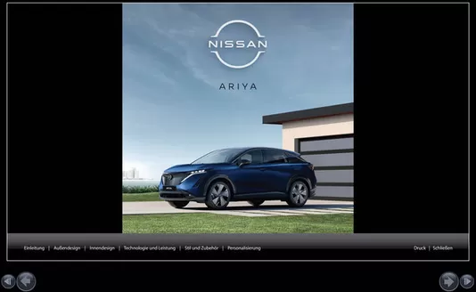 Nissan Katalog | Vollelektrischer ARIYA | 2025-08-05T00:00:00.000Z - 2026-08-05T00:00:00.000Z