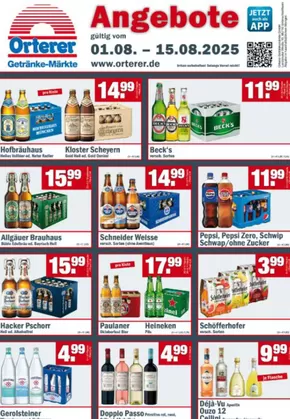 Orterer Getränkemarkt Katalog in München | Angebote | 2025-08-06T00:00:00.000Z - 2025-08-15T00:00:00.000Z