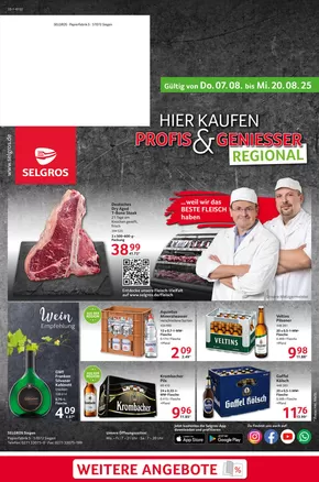 Selgros Katalog in Mainz | Siegen | 2025-08-07T00:00:00.000Z - 2025-08-20T00:00:00.000Z