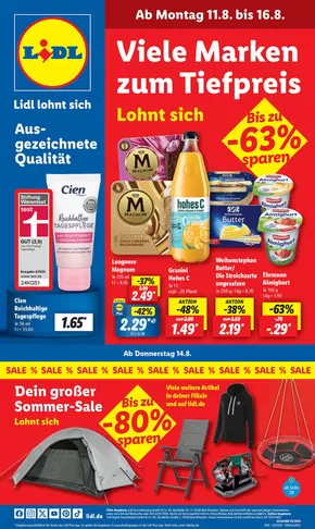 Lidl Katalog in Lüdenscheid | Tolles Angebot für alle Kunden | 2025-08-11T00:00:00.000Z - 2025-08-16T00:00:00.000Z