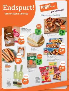 tegut Katalog in Erlangen | Tolle Rabatte auf ausgewählte Produkte | 2025-08-14T00:00:00.000Z - 2025-08-16T00:00:00.000Z