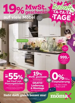 Mömax Katalog in Frankfurt am Main | 19% MwSt. geschenkt auf viele Möbel | 2025-08-11T00:00:00.000Z - 2025-08-19T00:00:00.000Z