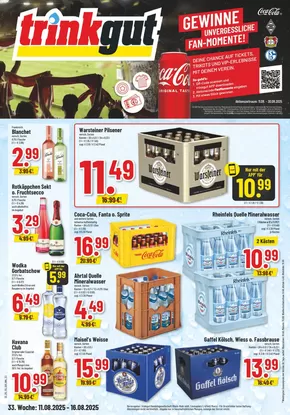 trinkgut Katalog in Leverkusen | trinkgut flugblatt | 2025-08-11T00:00:00.000Z - 2025-08-16T00:00:00.000Z