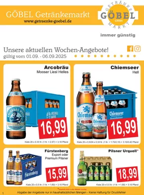 Getränke Göbel Katalog in Lüneburg | Unsere besten Schnäppchen | 2025-09-01T00:00:00.000Z - 2025-09-06T00:00:00.000Z