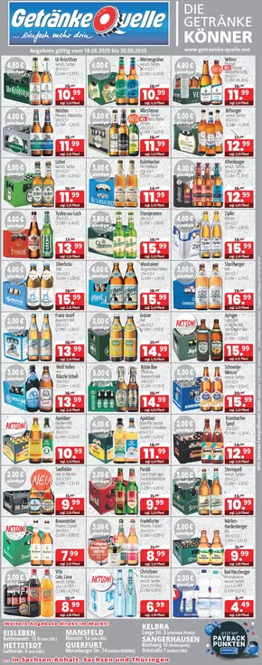 Getränke Quelle Katalog in Böhl-Iggelheim | Getränke Quelle Angebote | 2025-08-17T00:00:00.000Z - 2025-08-30T00:00:00.000Z