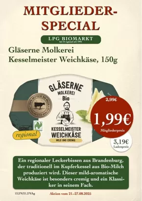 LPG Biomarkt Katalog in Essen | Mitgliederspecial | 2025-08-21T00:00:00.000Z - 2025-08-27T00:00:00.000Z