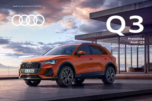 Audi Katalog | preisliste q3 q3 sportback | 2025-08-21T00:00:00.000Z - 2026-08-21T00:00:00.000Z