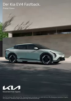 KIA Katalog in Fürstenwalde-Spree | KIA EV4 Fastback | 2025-08-28T00:00:00.000Z - 2026-08-28T00:00:00.000Z
