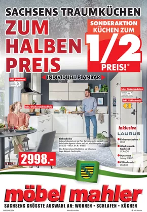 Möbel Mahler Katalog in Karlsruhe | ZUM HALBEN PREIS | 2025-08-28T00:00:00.000Z - 2025-09-30T00:00:00.000Z