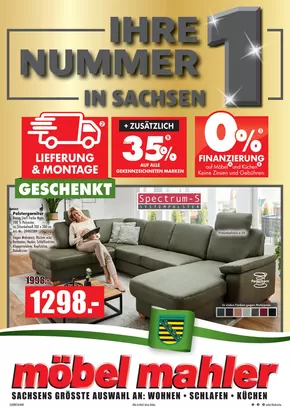Möbel Mahler Katalog in Leipzig | IHRE NUMMER IN SACHSEN | 2025-08-28T00:00:00.000Z - 2025-09-30T00:00:00.000Z