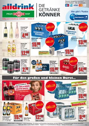 alldrink Katalog in Karlsruhe | Tolles Angebot für Schnäppchenjäger | 2025-08-31T00:00:00.000Z - 2025-09-13T00:00:00.000Z