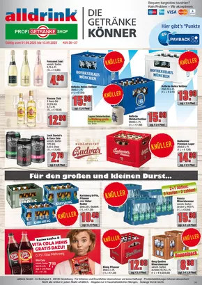 alldrink Katalog in Karlsruhe | Unsere besten Angebote für Sie | 2025-08-31T00:00:00.000Z - 2025-09-13T00:00:00.000Z