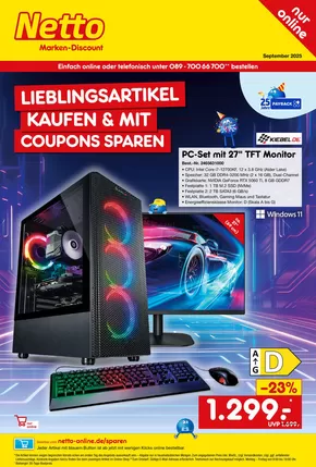 Netto Marken-Discount Katalog in Bubsheim | Online-Sonderangebote Lieblingsartikel | 2025-09-01T00:00:00.000Z - 2025-09-30T00:00:00.000Z