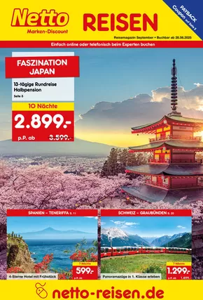 Netto Marken-Discount Katalog in Bubsheim | Reise-Angebote September | 2025-08-28T00:00:00.000Z - 2025-09-30T00:00:00.000Z