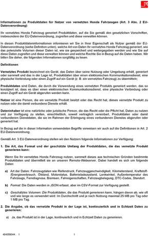 Honda Katalog in Neu-Ulm | Honda GERMANY Connected Car Information Sheet.pdf | 2025-09-06T00:00:00.000Z - 2026-09-06T00:00:00.000Z