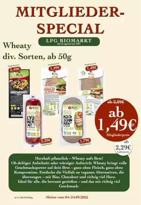 LPG Biomarkt Katalog in Hannover | Mitgliederspecial | 2025-09-09T00:00:00.000Z - 2025-09-23T00:00:00.000Z
