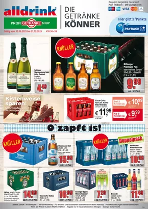 alldrink Katalog in Haßloch | Tolle Rabatte auf ausgewählte Produkte | 2025-09-14T00:00:00.000Z - 2025-09-27T00:00:00.000Z