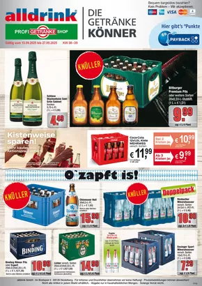 alldrink Katalog | Exklusive Deals und Schnäppchen | 2025-09-14T00:00:00.000Z - 2025-09-27T00:00:00.000Z