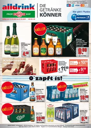 alldrink Katalog in Aschaffenburg | Sonderangebote für Sie | 2025-09-14T00:00:00.000Z - 2025-09-27T00:00:00.000Z