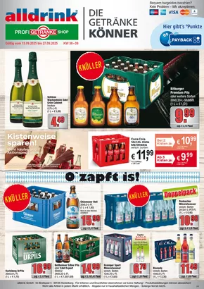 alldrink Katalog | Unsere besten Schnäppchen | 2025-09-14T00:00:00.000Z - 2025-09-27T00:00:00.000Z