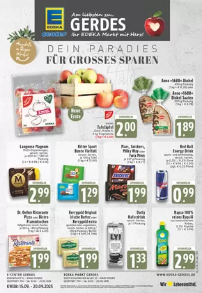 EDEKA Katalog in Moers | Attraktive Sonderangebote für alle | 2025-09-14T00:00:00.000Z - 2025-09-20T00:00:00.000Z