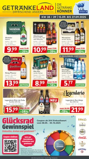 Getränkeland Katalog in Winsen (Luhe) | Attraktive Angebote entdecken | 2025-09-19T00:00:00.000Z - 2025-10-03T00:00:00.000Z