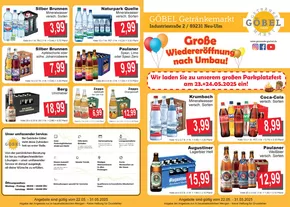 Getränke Göbel Katalog in Einbeck | Aktuelle Schnäppchen und Angebote | 2025-09-20T00:00:00.000Z - 2025-10-04T00:00:00.000Z