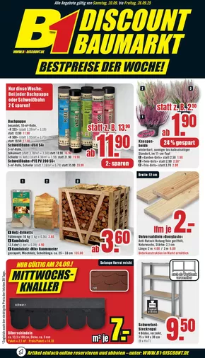 B1 Discount Baumarkt flugblatt