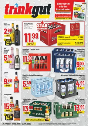 trinkgut Katalog in Marl | Tolles Angebot für Schnäppchenjäger | 2025-09-25T00:00:00.000Z - 2025-10-09T00:00:00.000Z