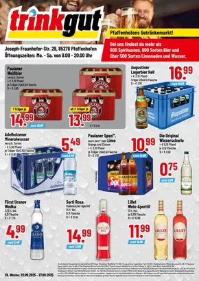 trinkgut Katalog | Angebote für Schnäppchenjäger | 2025-09-25T00:00:00.000Z - 2025-10-09T00:00:00.000Z