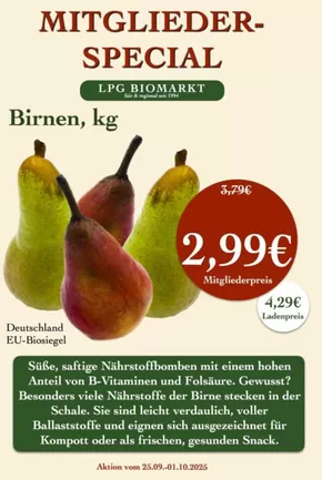 LPG Biomarkt Katalog | Mitgliederspecial | 2025-09-25T00:00:00.000Z - 2025-10-09T00:00:00.000Z