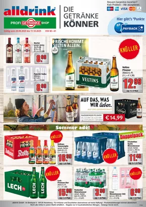 alldrink Katalog in Kaiserslautern | Aktuelle Sonderaktionen | 2025-09-28T00:00:00.000Z - 2025-10-11T00:00:00.000Z