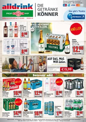 alldrink Katalog in Kaiserslautern | Aktuelle Schnäppchen und Angebote | 2025-09-28T00:00:00.000Z - 2025-10-11T00:00:00.000Z