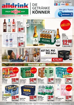 alldrink Katalog in Kaiserslautern | Tolle Rabatte auf ausgewählte Produkte | 2025-09-28T00:00:00.000Z - 2025-10-11T00:00:00.000Z