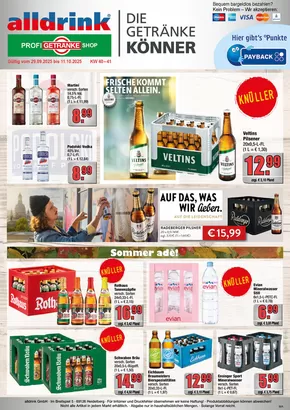 alldrink Katalog in Kaiserslautern | Attraktive Angebote entdecken | 2025-09-28T00:00:00.000Z - 2025-10-11T00:00:00.000Z