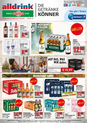 alldrink Katalog in Kaiserslautern | Angebote für Schnäppchenjäger | 2025-09-28T00:00:00.000Z - 2025-10-11T00:00:00.000Z