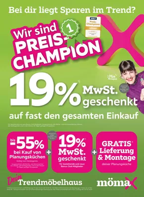 Mömax Katalog in Augsburg | 19% Mwst. geschenkt auf fast den gesamten Einkauf | 2025-09-29T00:00:00.000Z - 2025-10-07T00:00:00.000Z